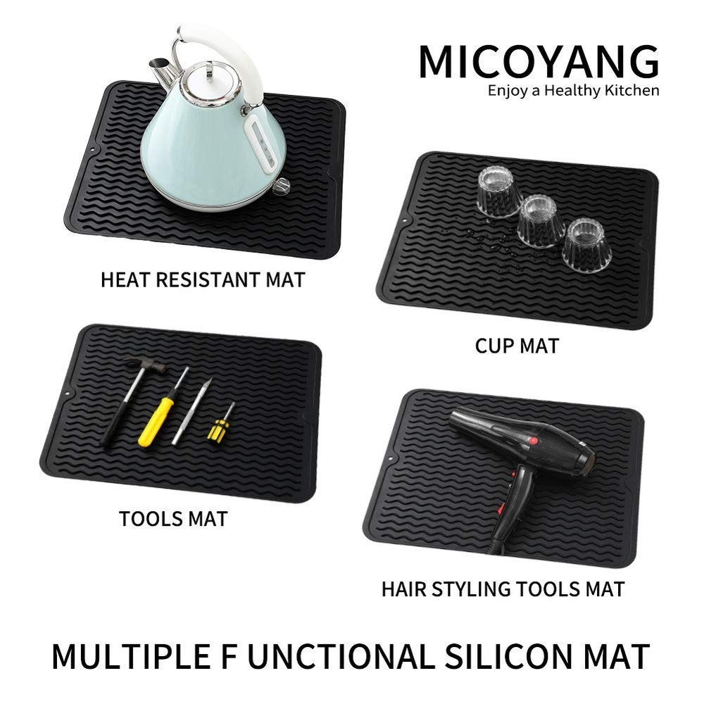 Silicone Dish Drying Mat for Multiple Usage Easy clean Eco-friendly