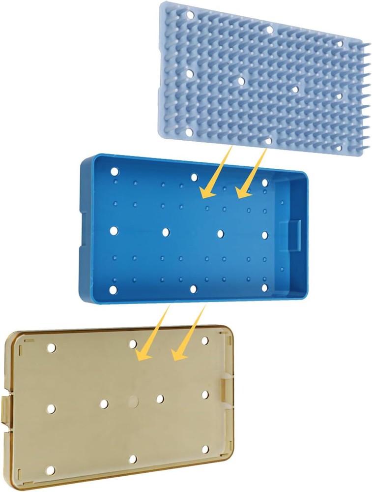 Single Layer Autoclavable Instruments Storage Box Instruments Sterilization Tray