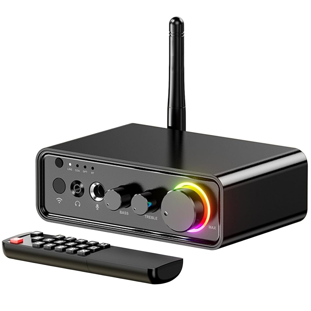 Bluetooth 5.3 Stereo Audio Amplifier Receiver 2CH Hi-Fi Class D Home Adapter