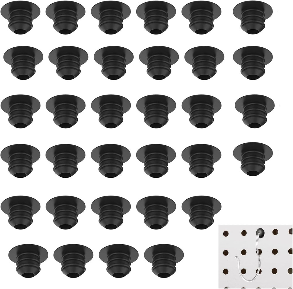 60PCS Pegboard Hook Locks, Peg Hook Locks Clips for 1/4 Inch Peg Board, Pegboard