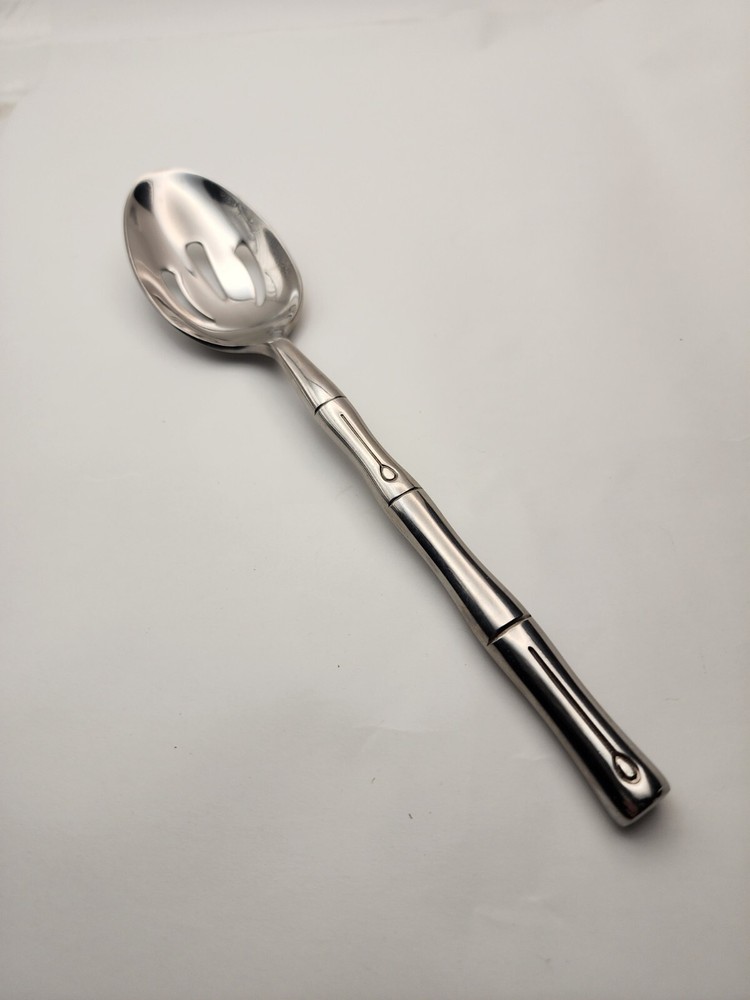 Hampton Silversmiths Bamboo  Pierced Serving Spoon