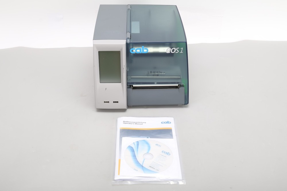 Cab EOS1/300 Touchscreen LCD Display Barcode Label Printer Compact Spaces AS IS