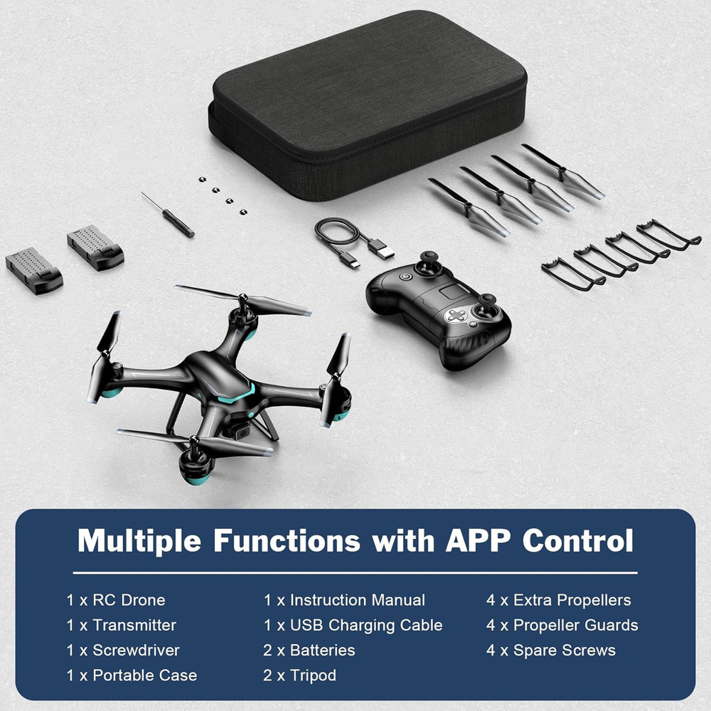 Drone with 1080P Camera for Beginners, Remote Control Quadcopter with Gestures S