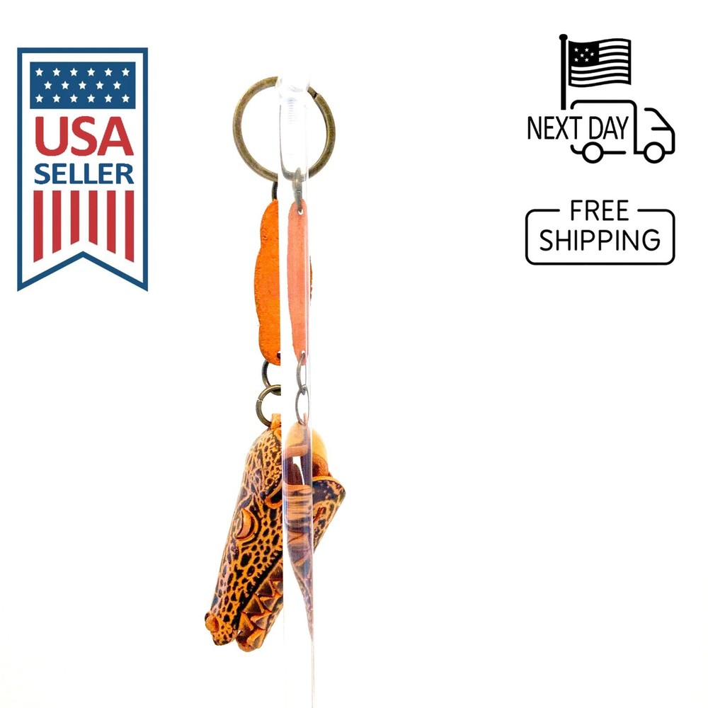 Crocodile Handmade Leather Keyring