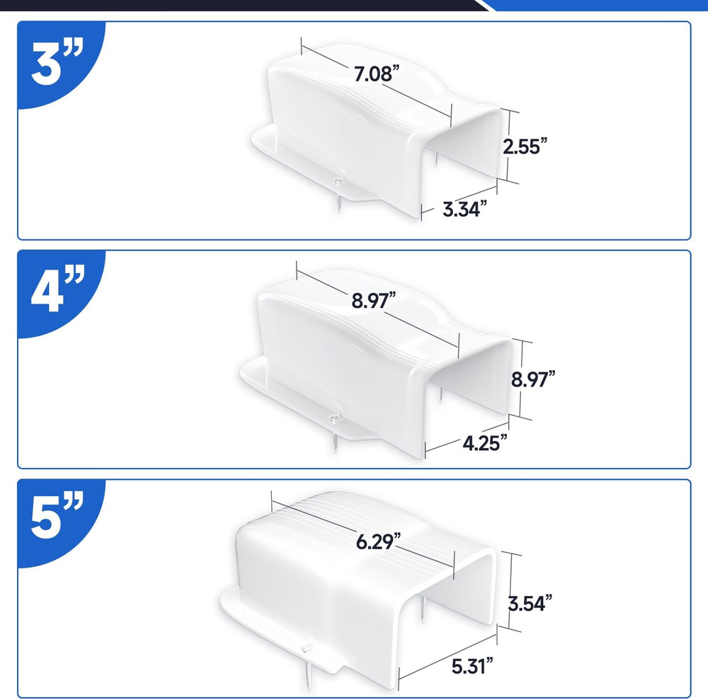 3'' Width Entry Wall Cover, Mini-Split Line Set Cover Accessories for Mini Split