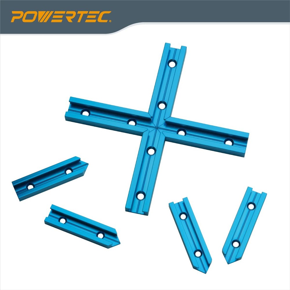 POWERTEC 24" Universal T-Track & Intersection Kit, Double-Cut Profile