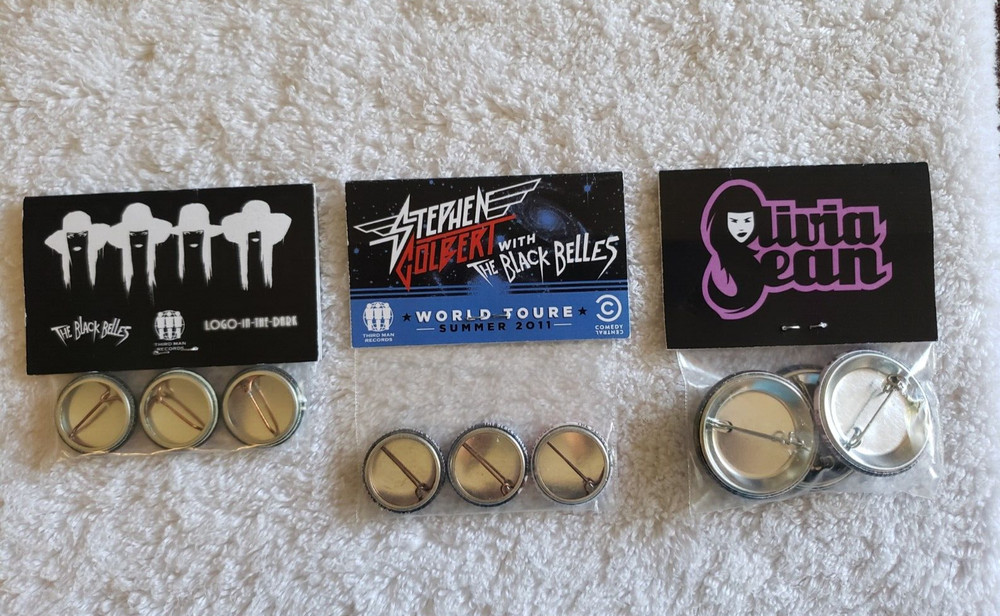 Oliva Jean Black Belles Stephen Colbert Button Stickers Bundle Third Man Records
