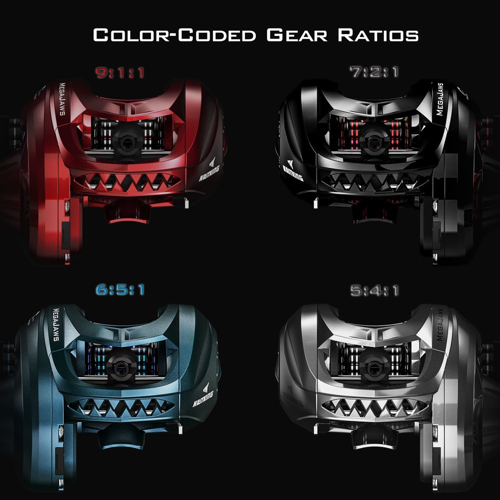 KastKing MegaJaws Baitcasting Reel Upgraded Version-AutoMag Dual Braking System