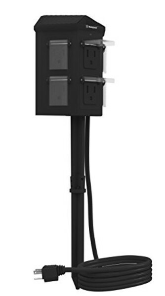 Westinghouse Wall Mountable Remote Bluetooth Power Station, 6 Grounded Outlets