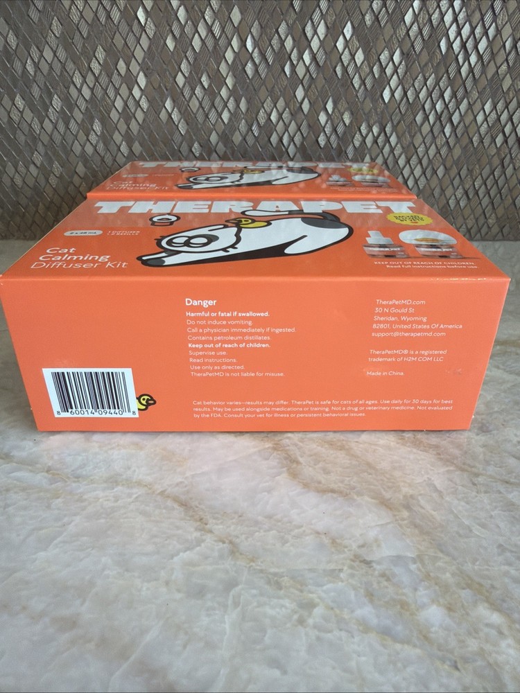TheraPetMD Cat Calming Diffuser Kit White 60-Day 1 Diffuser + 2x48mL- 2 Pack