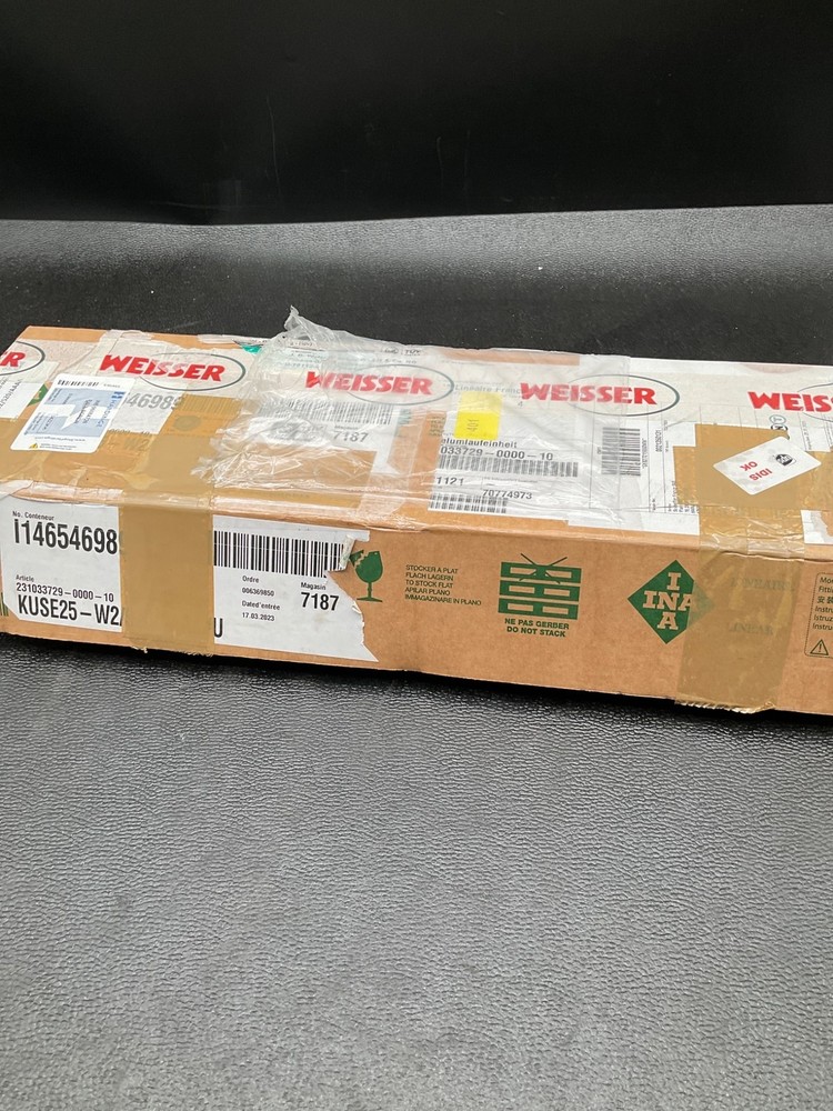 WEISSER LINEAR GUIDE RAIL ASSEMBLY POS 104 NEW