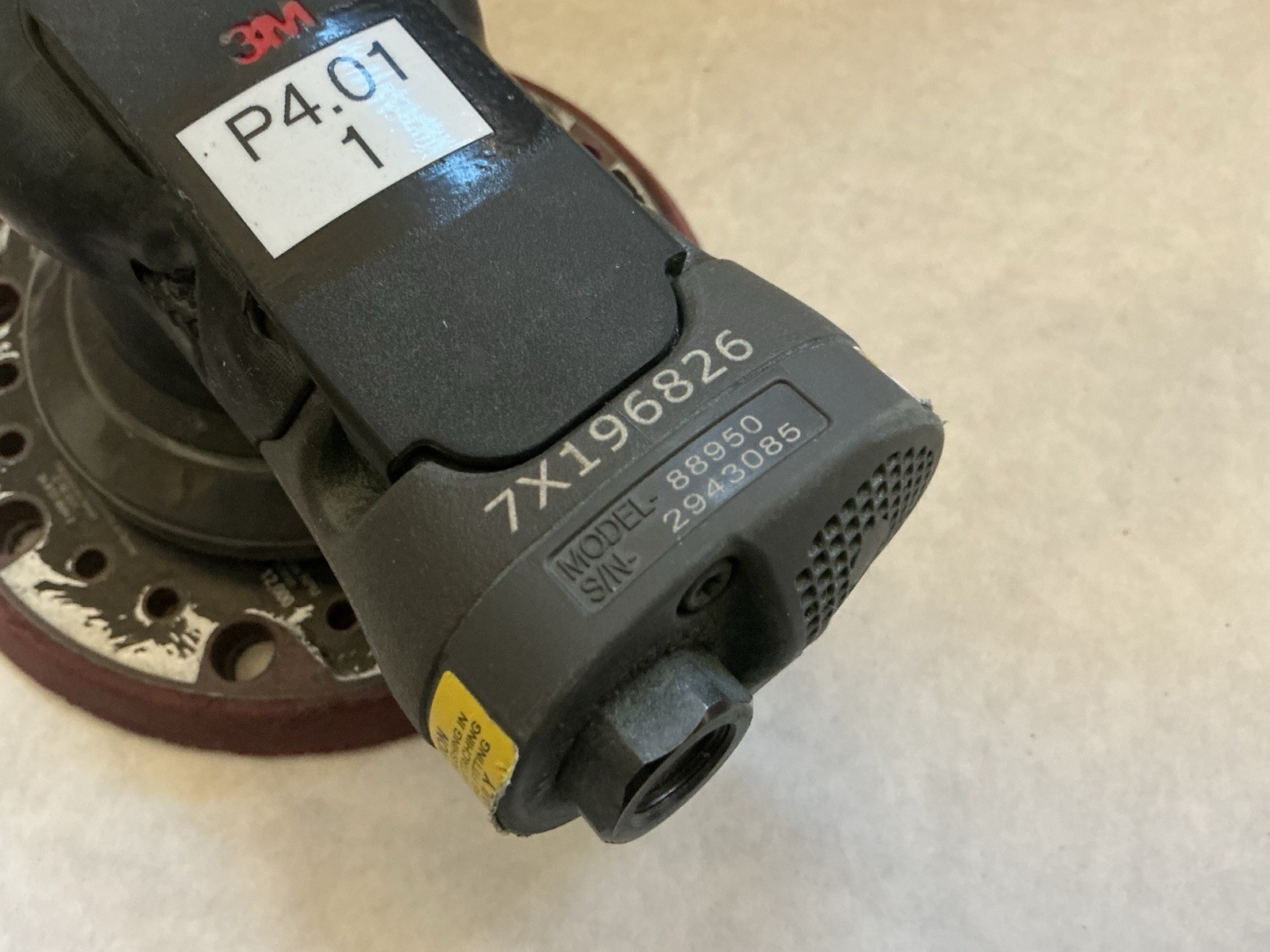 3M Pneumatic Random Orbital Sander, 88950, 6 in, Variable Speed 3/16” Orbit