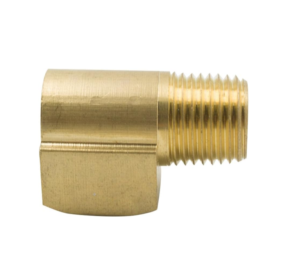 1/4" MNPT X 1/4" FNPT Solid Brass Street 90 / Pipe Fitting Elbow