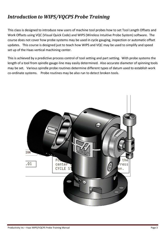 Haas WIPS & VQCPS Probe Training Manual *900