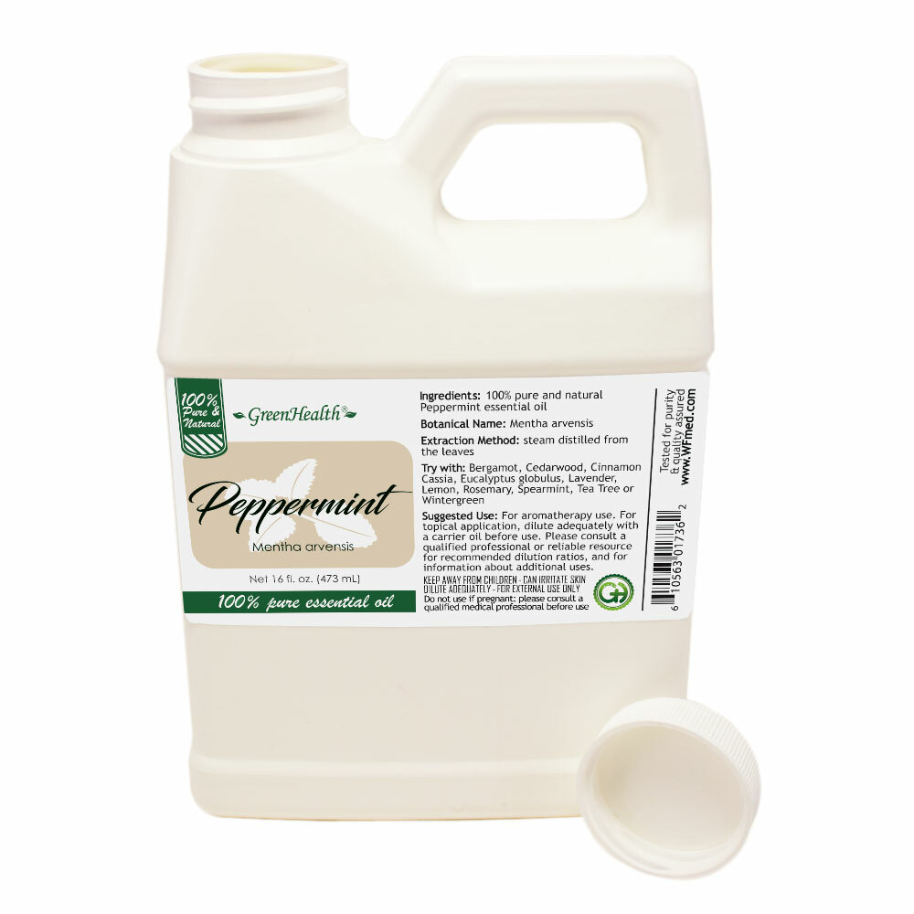 16 fl oz Peppermint Essential Oil 100% Pure - Bulk Size