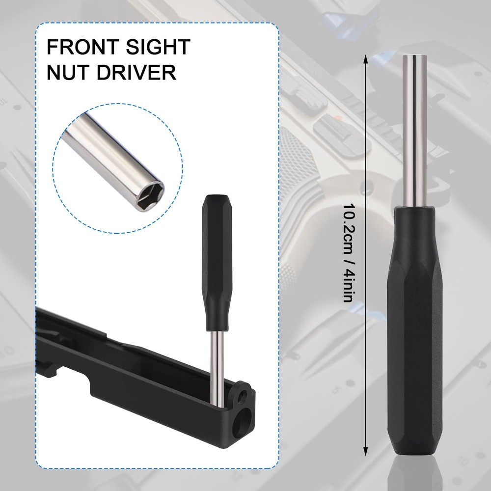 Glock Tool kit 3pcs,with Front Sight Tool,Magazine Disassembly Tool,Pin...