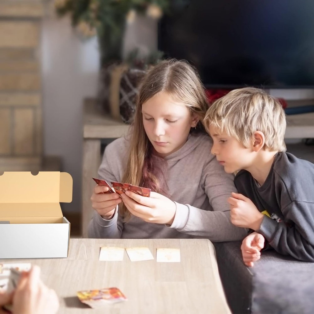 Collectible Card Storage Box Set - 6 Stackable Card Boxes for Easy Access