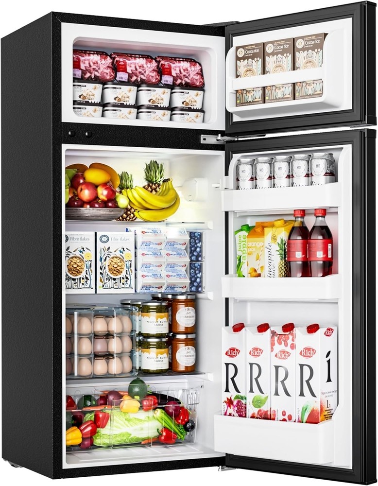 Mini Refrigerator with Freezer, 4.5 Cu.Ft - Adjustable Shelves, Energy-Efficient