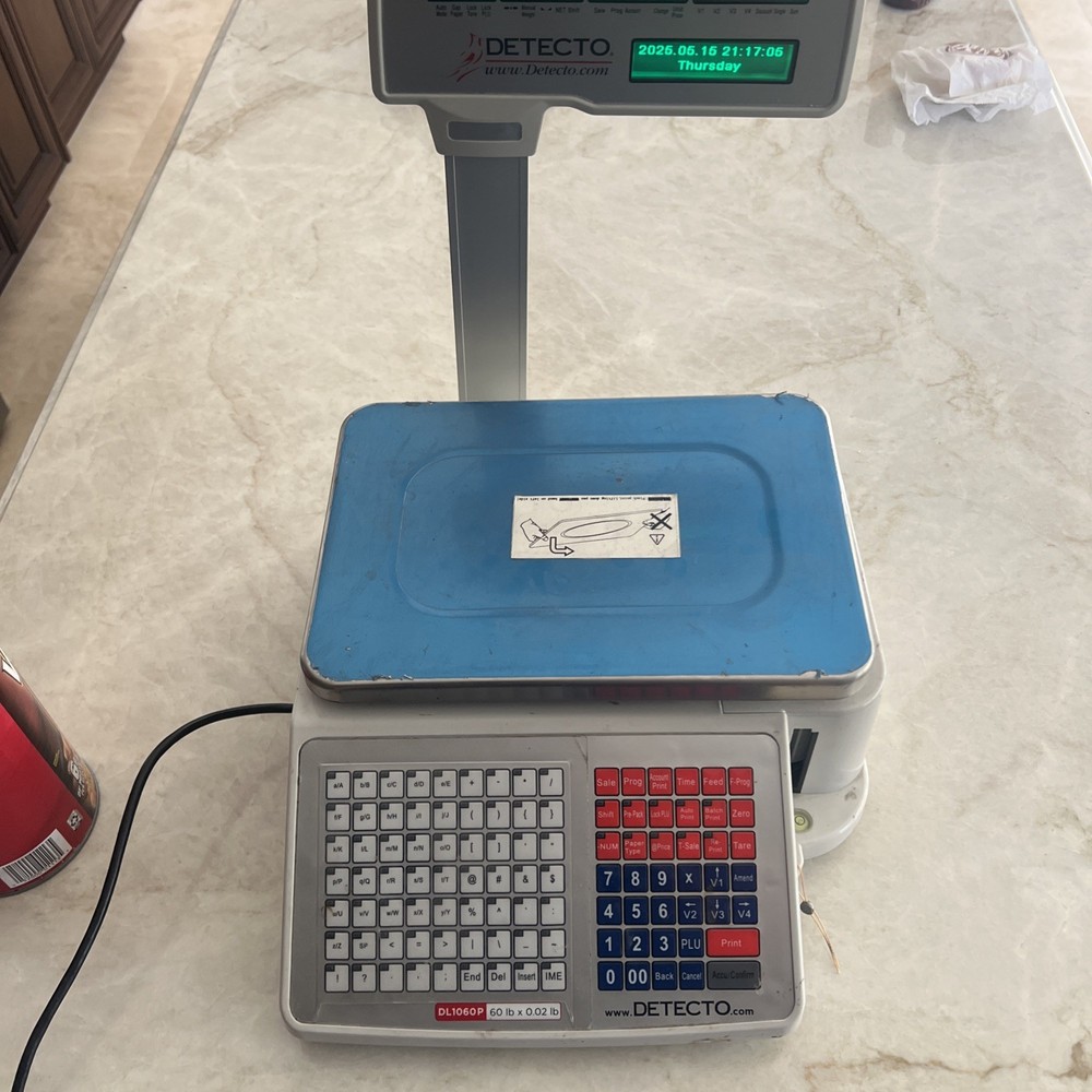 Detecto DL1060P - Price Computing Scale with Integral Printer - Silver