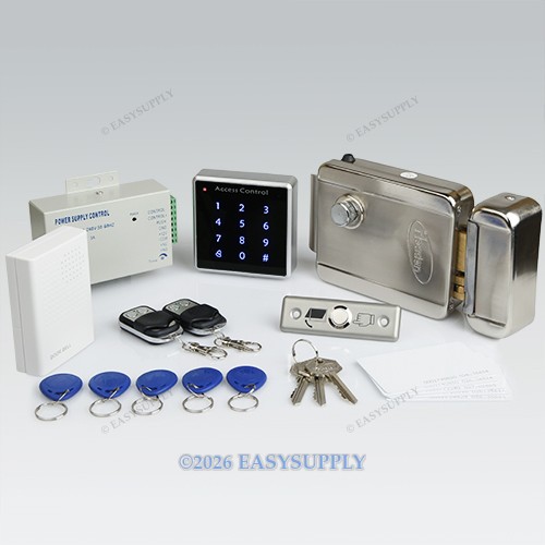 Remote Controlled RFID Card Access Control Kit + Electric Lock+ 2Remote Controls