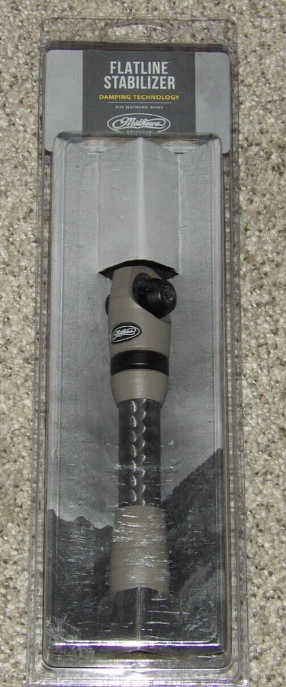 NEW Mathews Flatline Bow Stabilizer- 6" Flat Line - Granite Finish