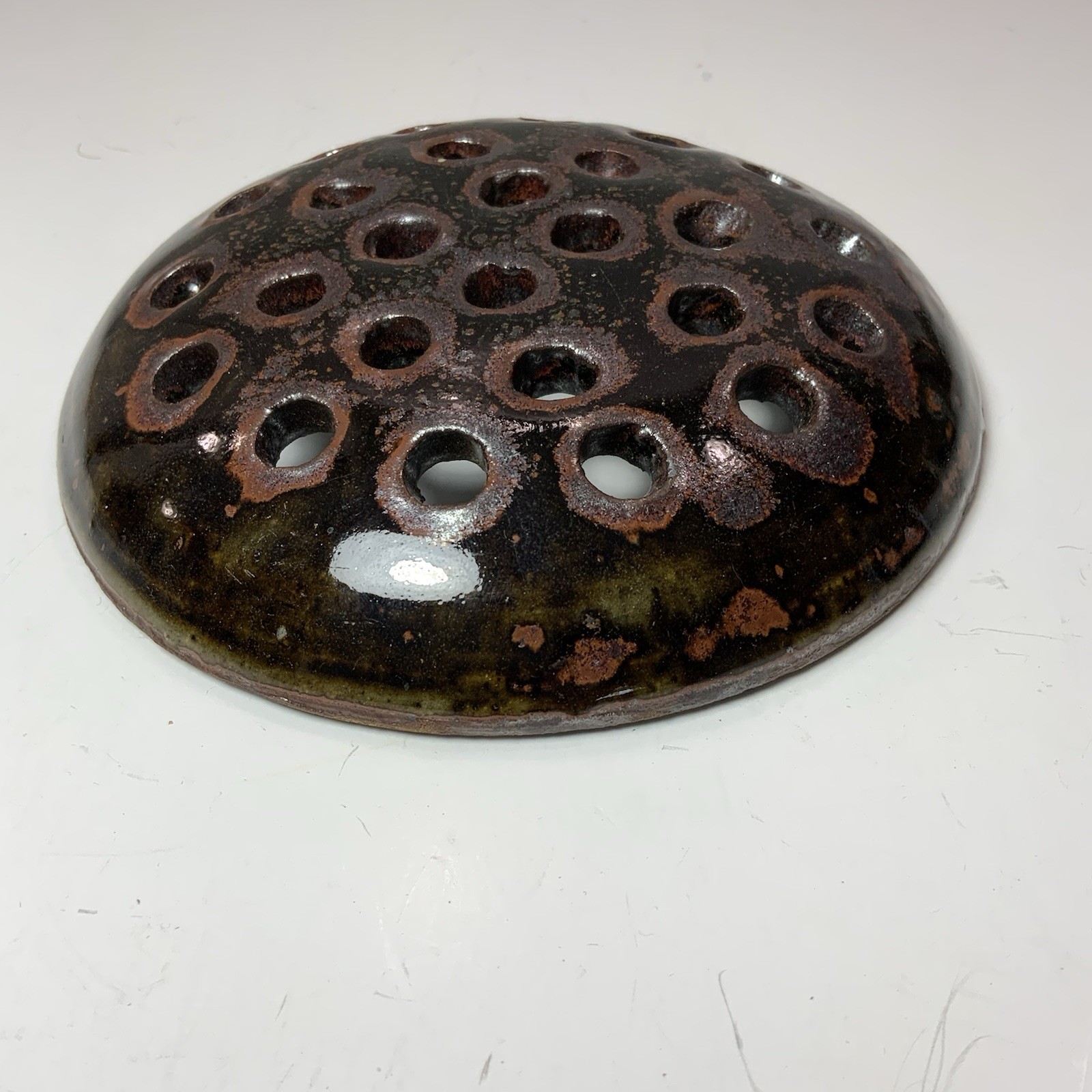 Rare Vintage Flower Frog Abuja School Earthenware ,Nigeria,Africa, 20th century