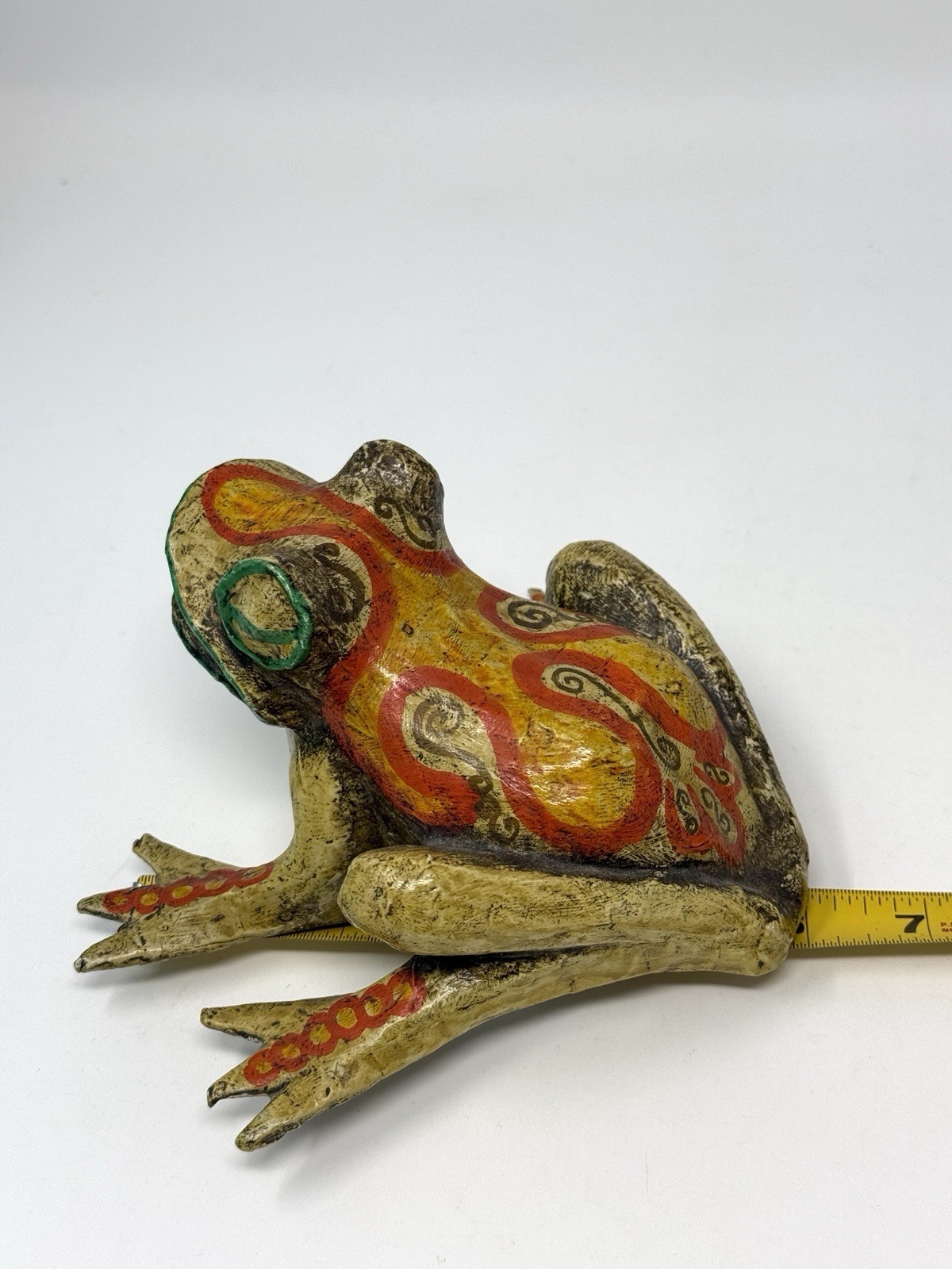 Vintage 60s/70s Artist Signed Paper Mache Frog, Mexico