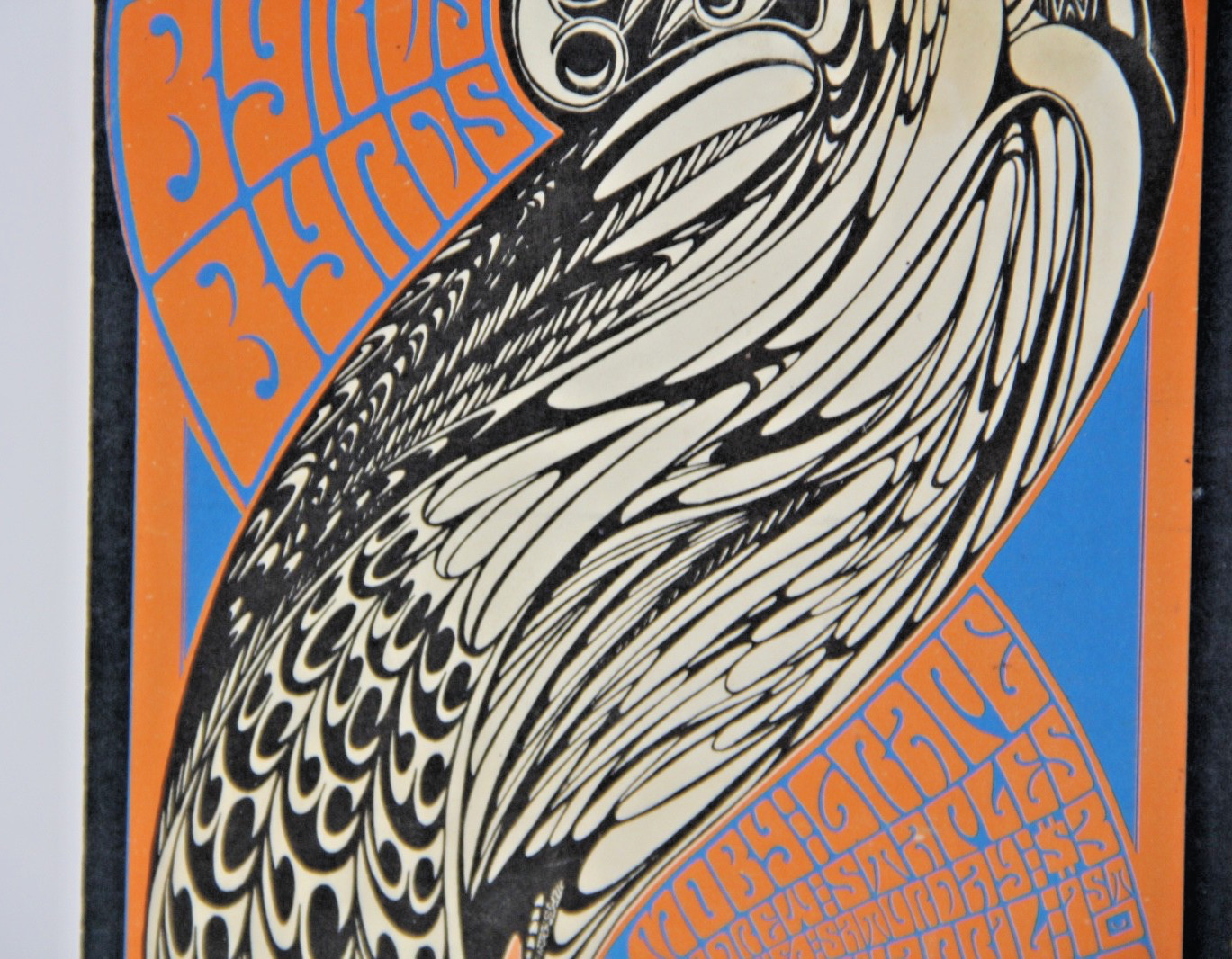 Byrds Moby Grape 1967 Fillmore SF CA Concert Postcard BG-57 Wes Wilson Art Rare