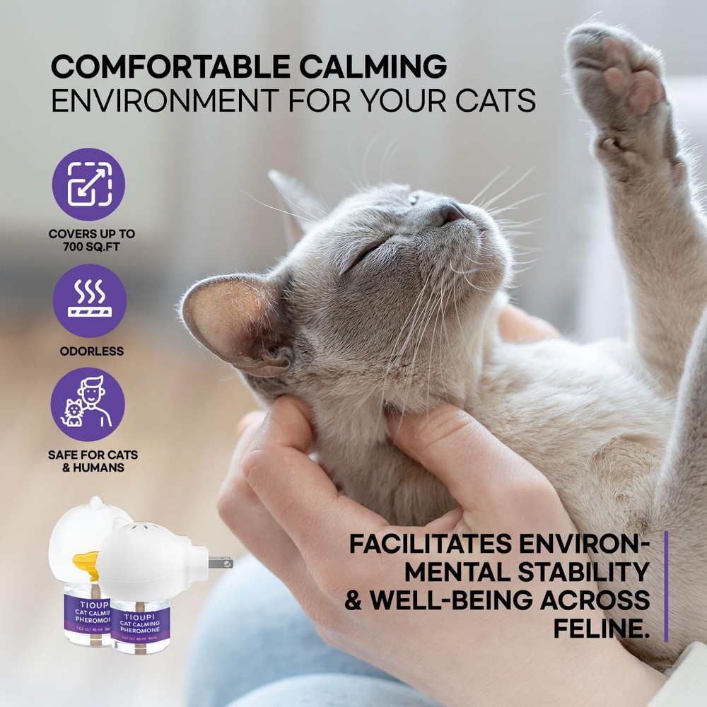 New Cat Pheromones Calming Diffuser 2 Diffusers & Refills Top Value Kit Diffuser