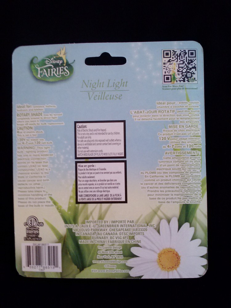 Night Light FAIRIES Plug In