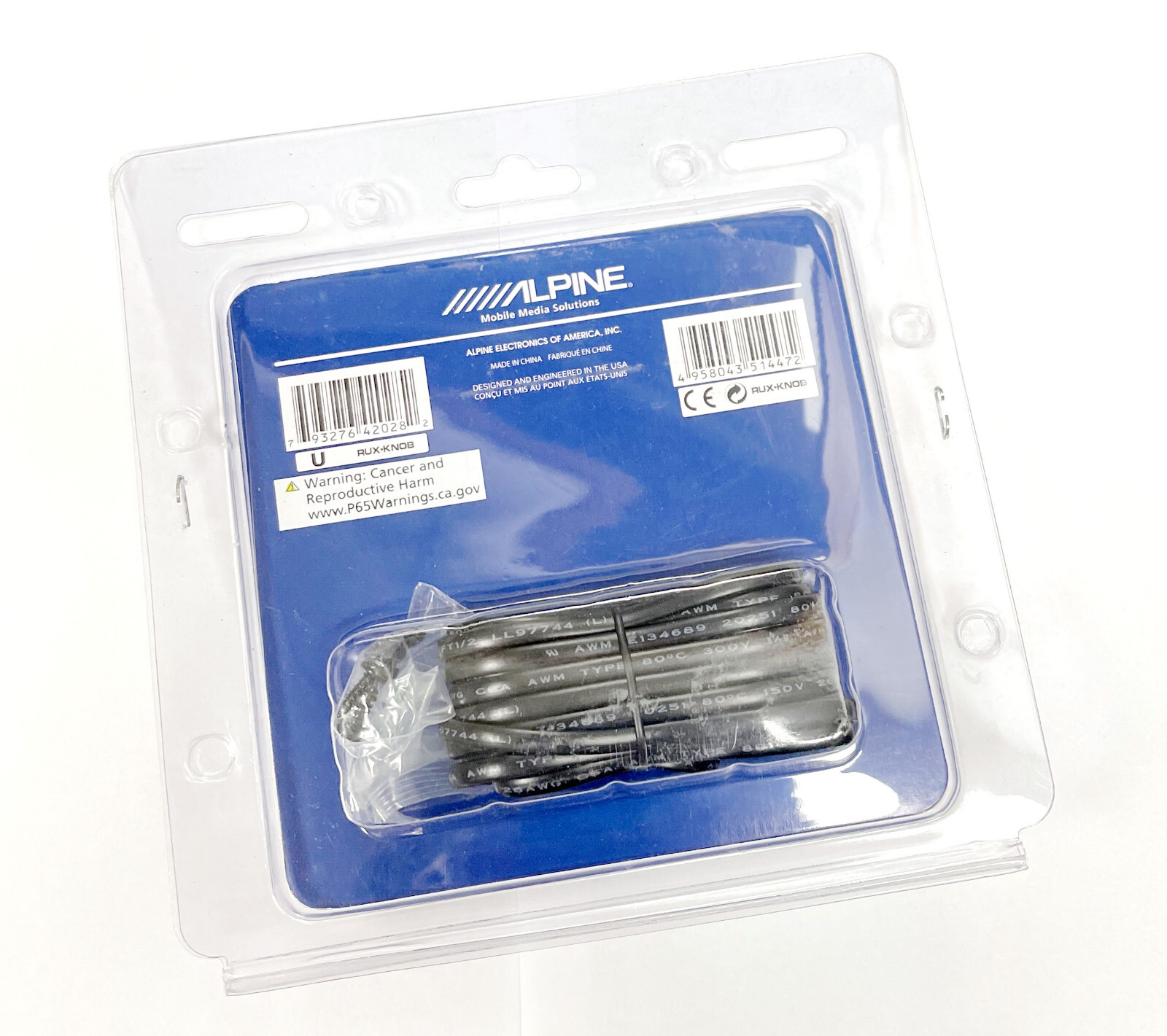 Alpine RUX-KNOB Remote Bass Level Control with 5m Connection Cable New Original