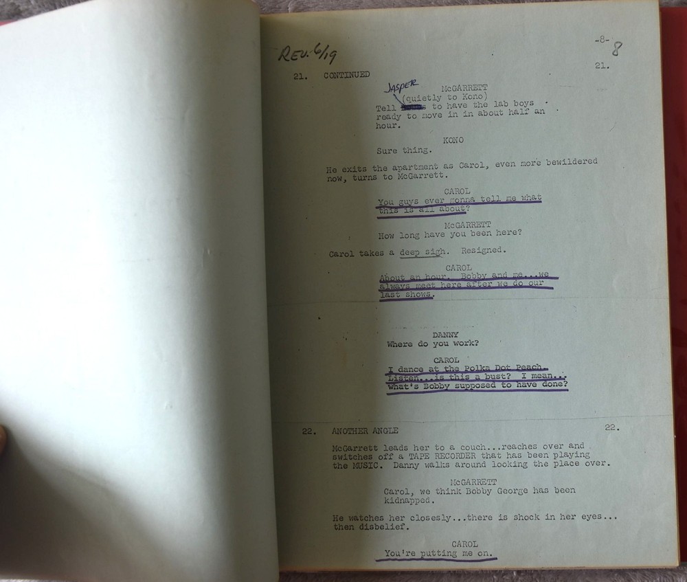 1968 Hawaii Five-O (Tiger by The Tail) Original Screenplay Script