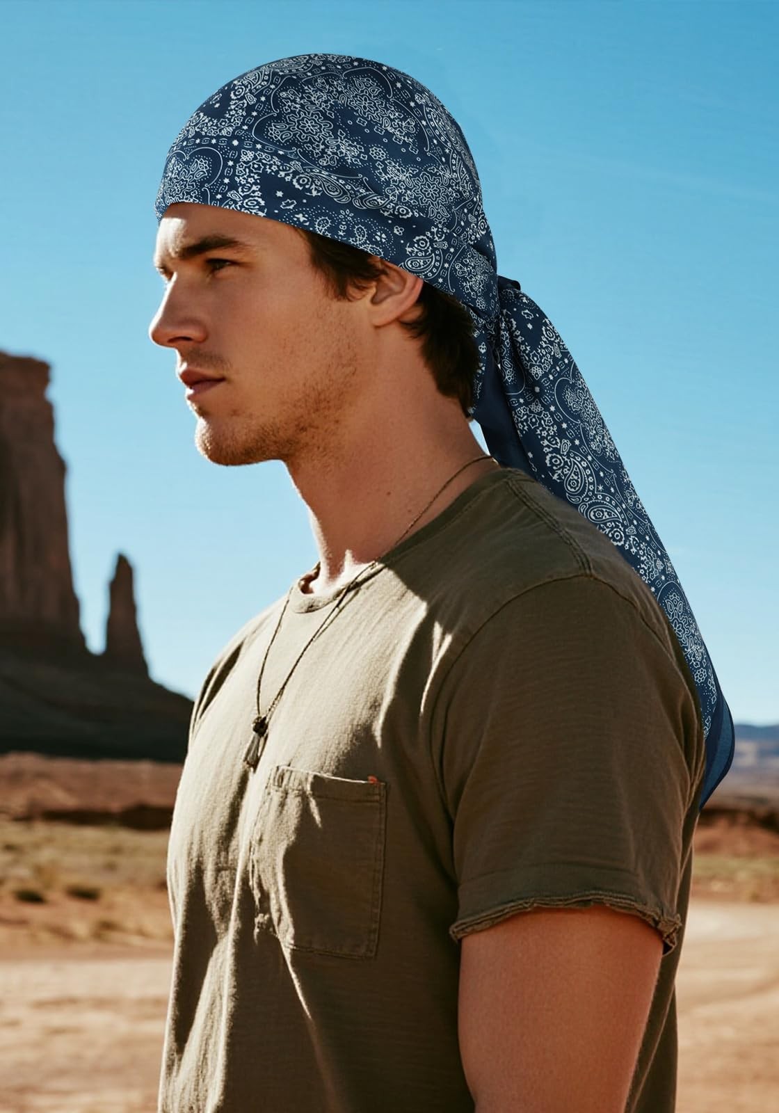 43 Inch Wild Rag Extra Large Oversize Western Scarf Bandana XL Cowboy Shawl