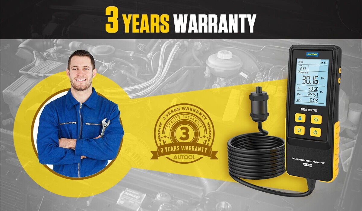 Oil Pressure Tester Kit Tool 0-426 PSI Engine Oil Pressure Tester Digital Gauge