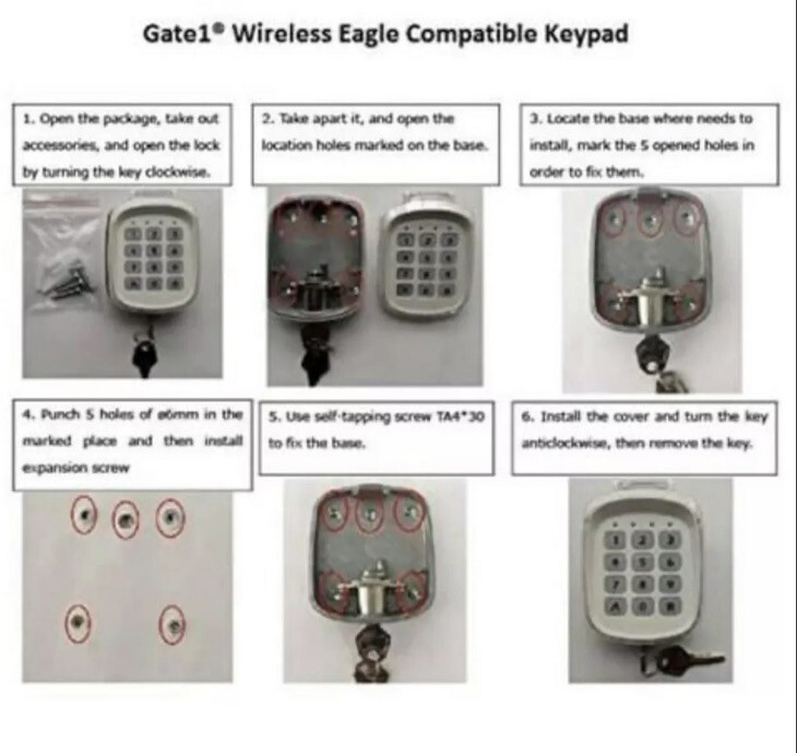 EG654 Eagle Chrome Wireless 2 Channel Keypad, Comparable Eagle EG650 & EG652