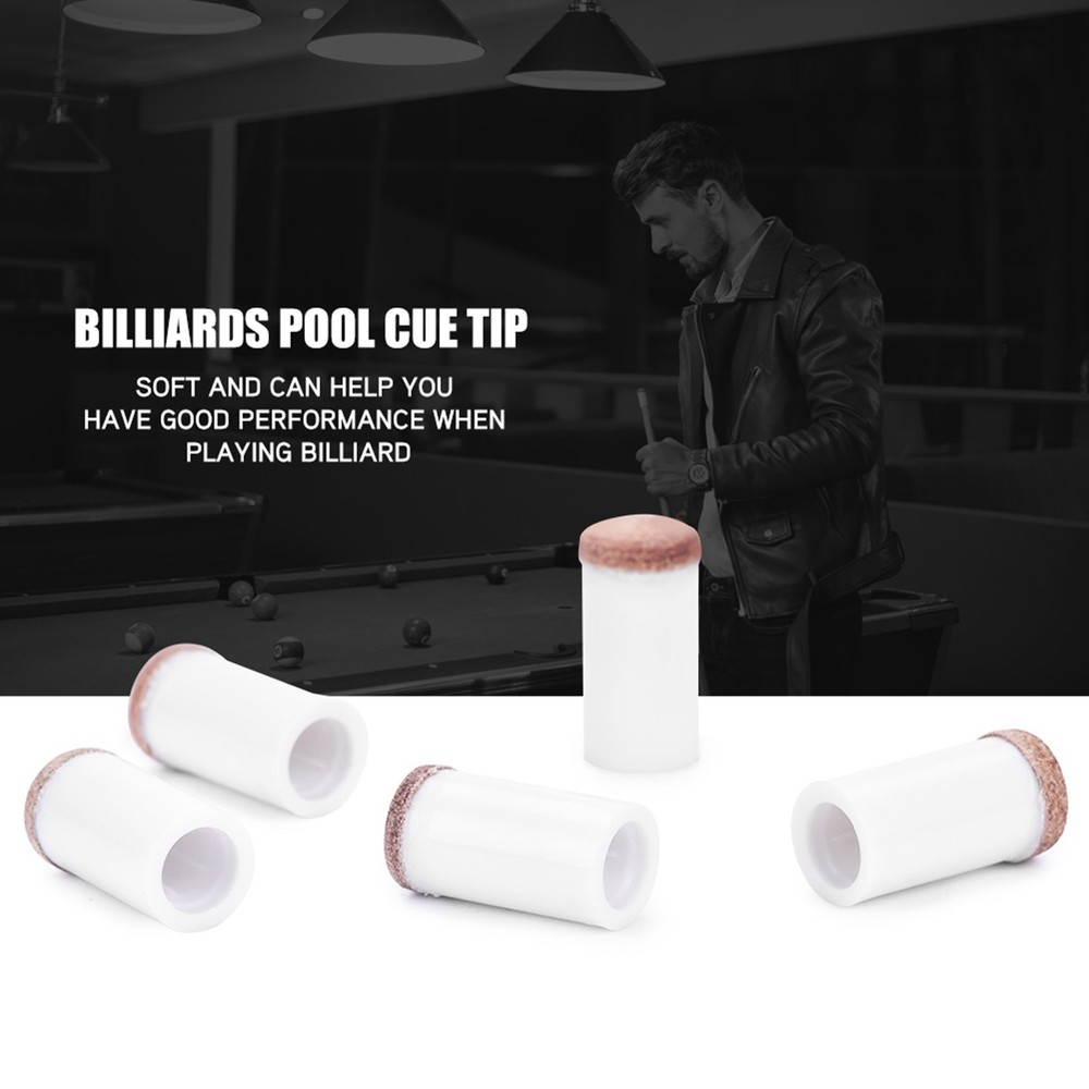 10pcs Billiards Cue Tip Replacement Durable Soft Pole Tip For DIY Players For