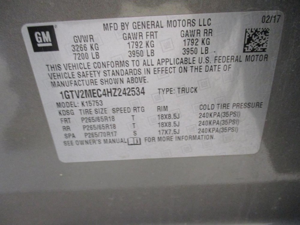 SIERRA150 2017 High Mounted Stop Light 1683688