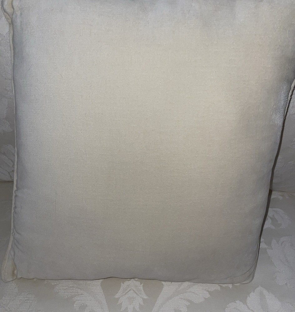 Vintage Needlepoint Flower Pattern 14 x 13 Pillow.