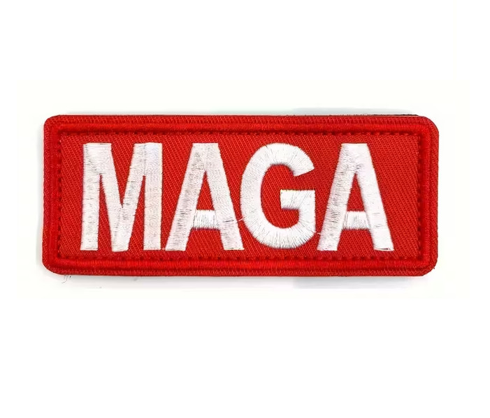 MAGA Red Embroidered Hook and Loop Patch