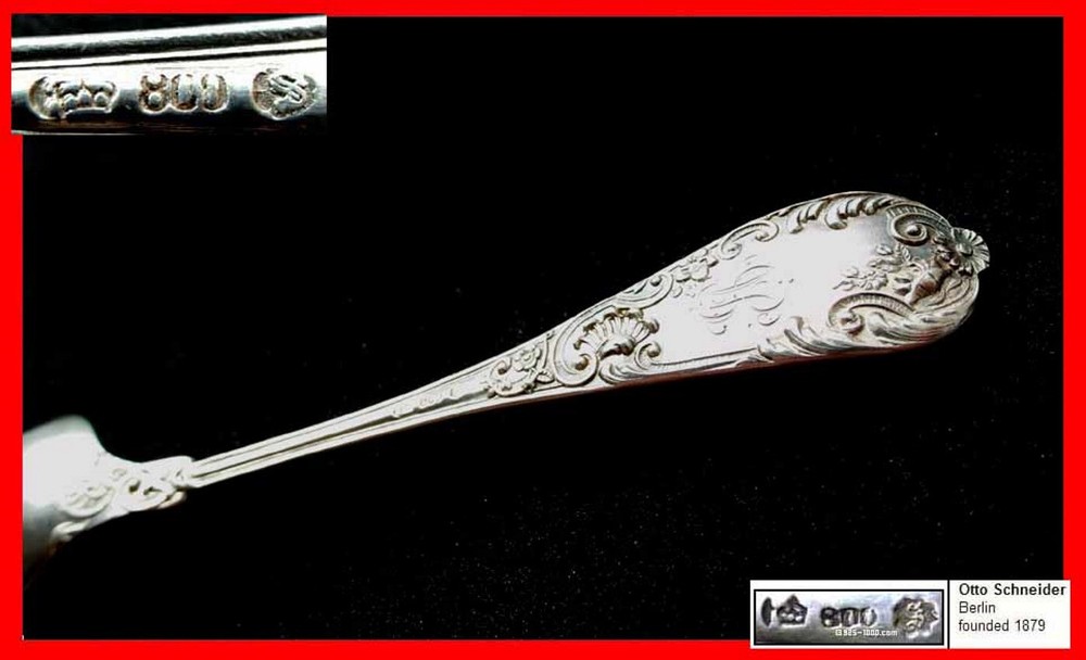 Rococo Serving Spoon, Otto Schneider, 800 Silver E191