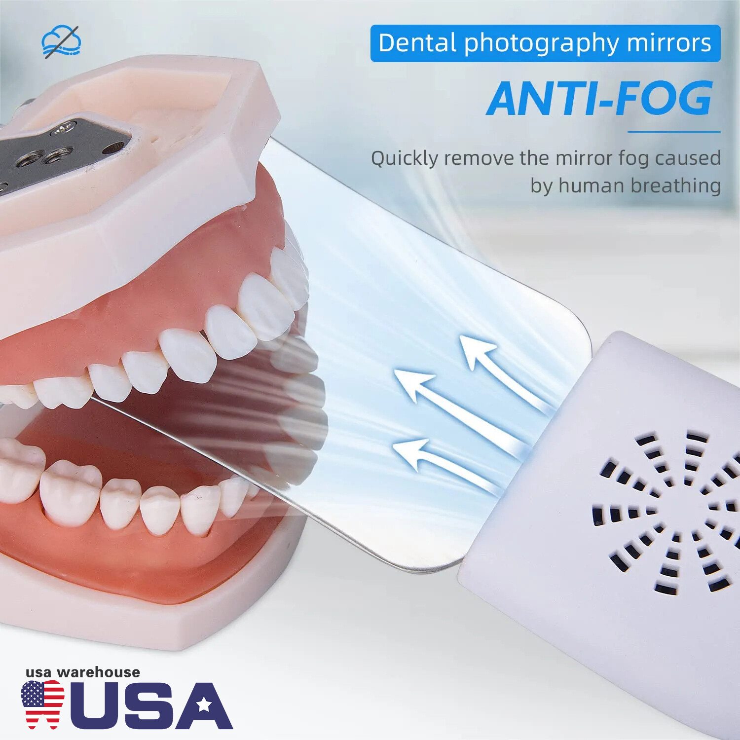 Dental Occlusal Mirror Fog Free LED Intra Oral Photo System 4 Mirrors Anti-Fog