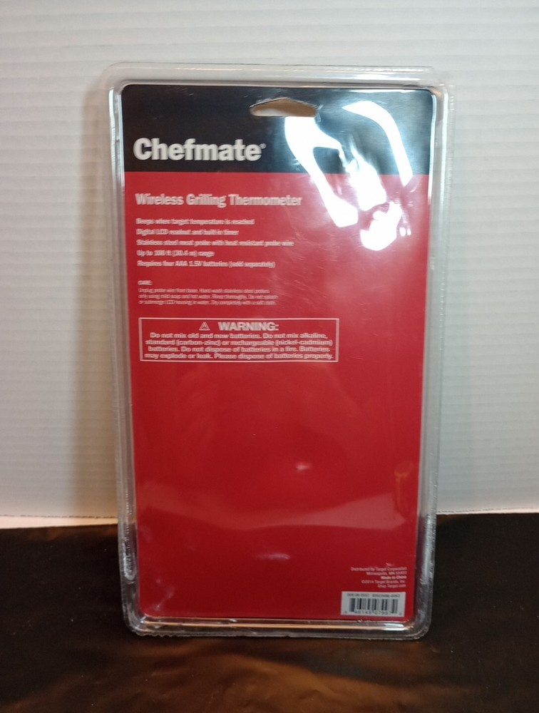 Chefmate Wireless Grilling Thermometer - Programmable