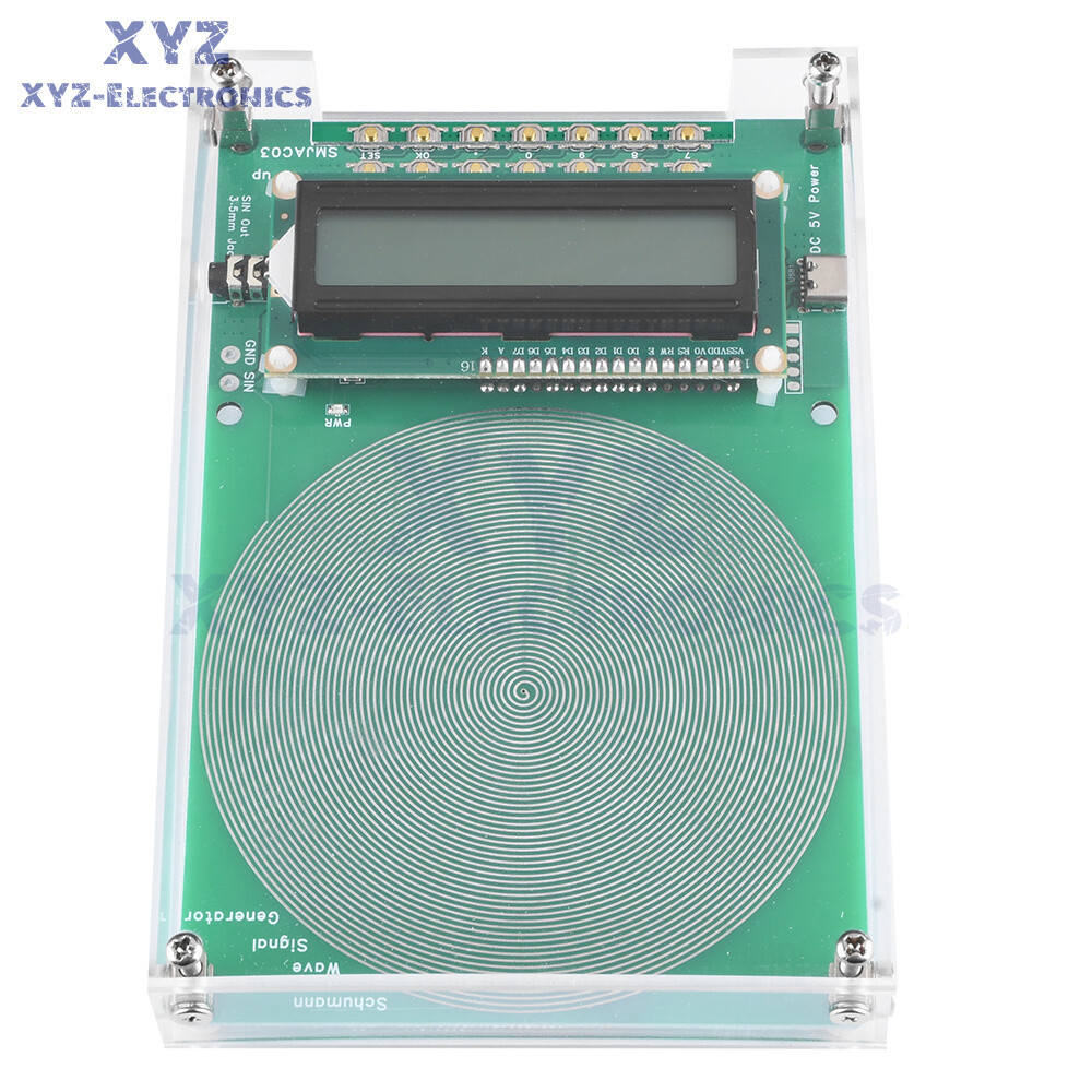 Schumann Wave Generator Pulse Sine Frequency +3.5MM Audio Output Connector +Case