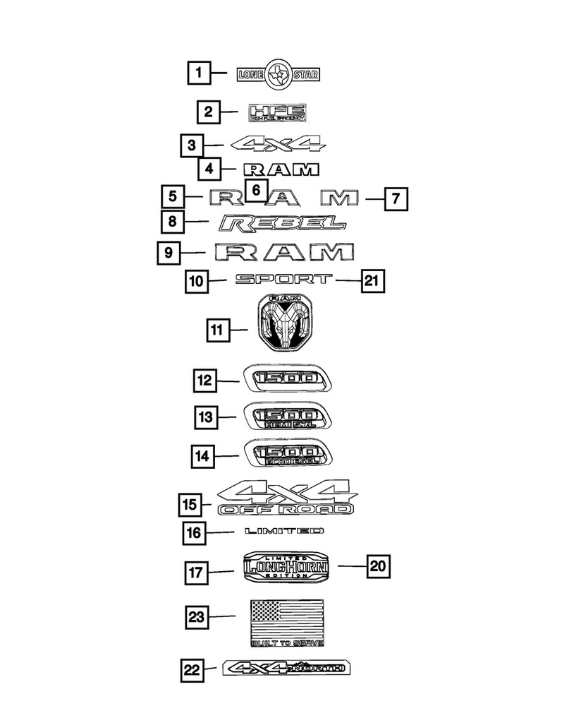 Genuine Mopar Nameplate 68311411AA