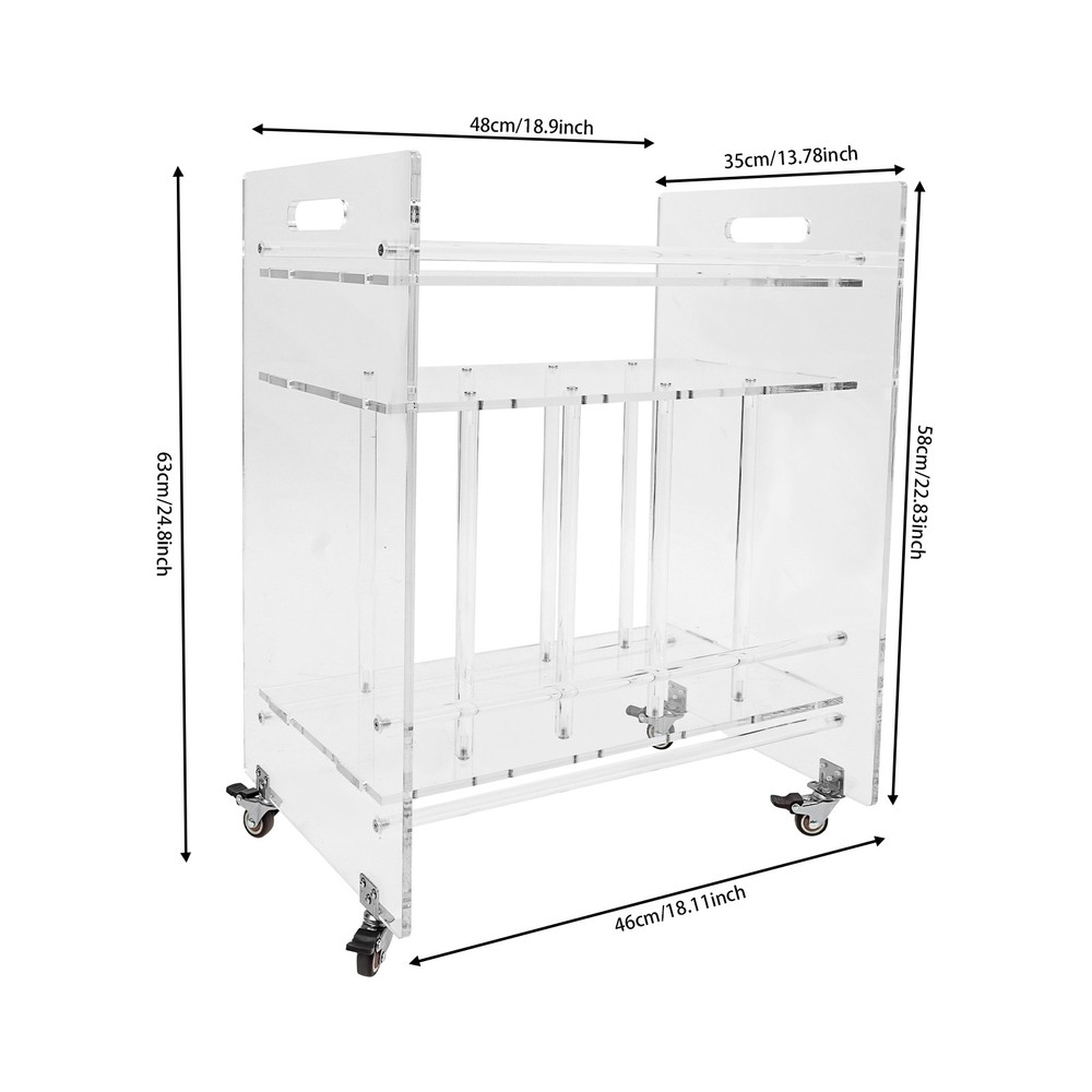Clear Record Player Stand, Record Storage Stand, Record Player Stand Table