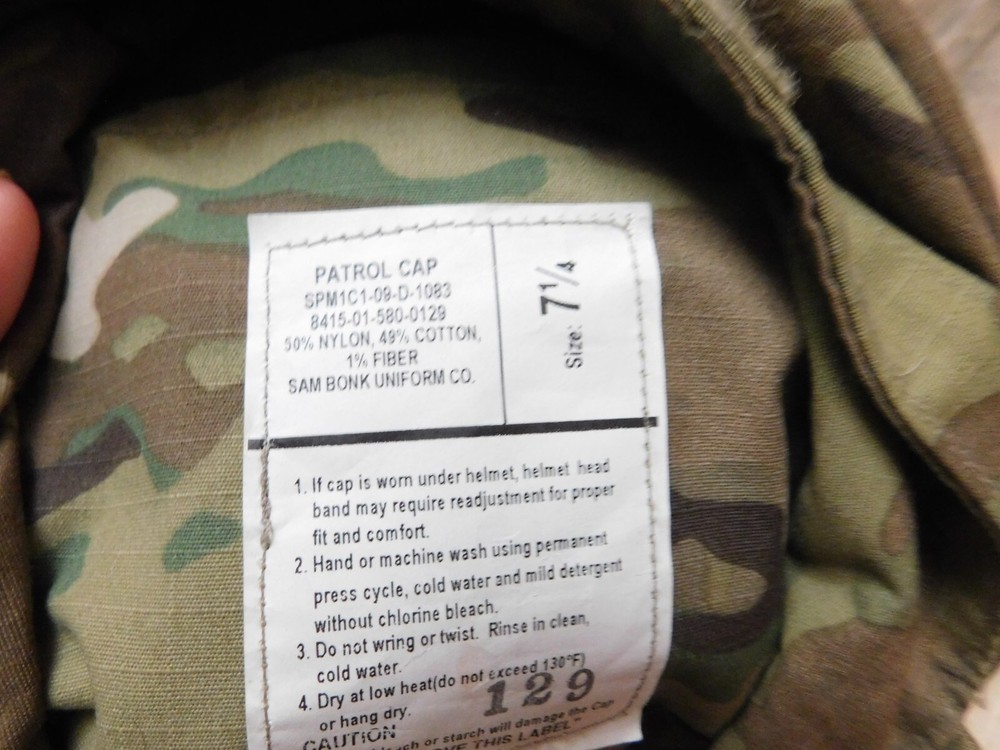 US ARMY MULTICAM PATROL CAP SIZE 7 1/4