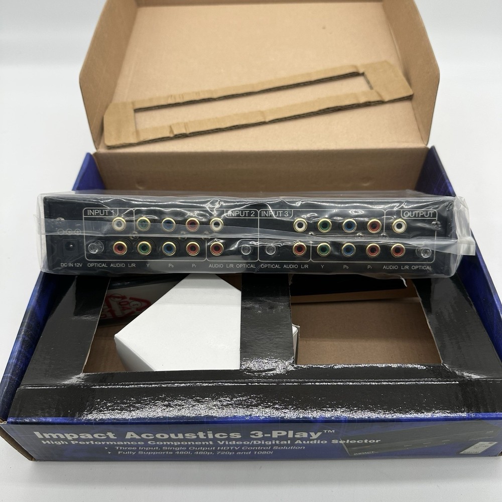 IMPACT ACOUSTICS 3-PLAY High Performance Component  Video/Digital Audio Selecter