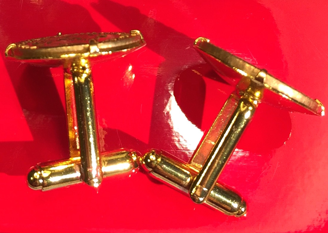 Ancient Roman Marcus Aurelius Aureus 168 AD Rome Gold Plated Coin Cufflinks +Box