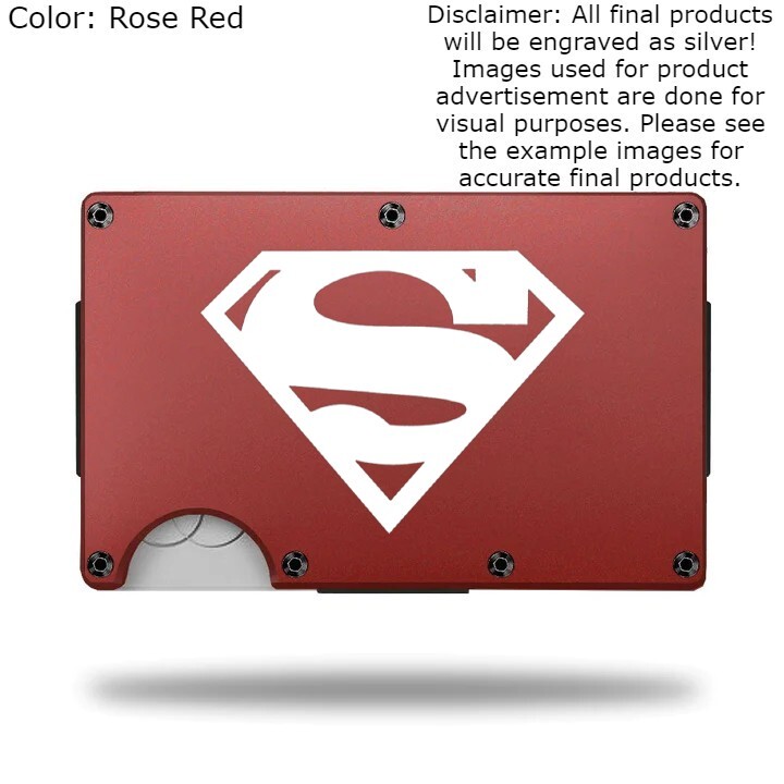 Custom Laser Engraved Wallet - SUPERMAN - GREAT GIFT WALLET