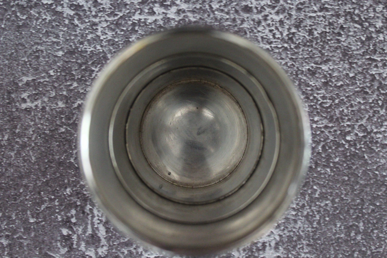 Pairpoint Mfg Co Collapsible Cup Quadruple Silver plate with Leather Case